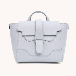 Senreve - Mini Maestra Convertible Leather Backpack in Ice Blue